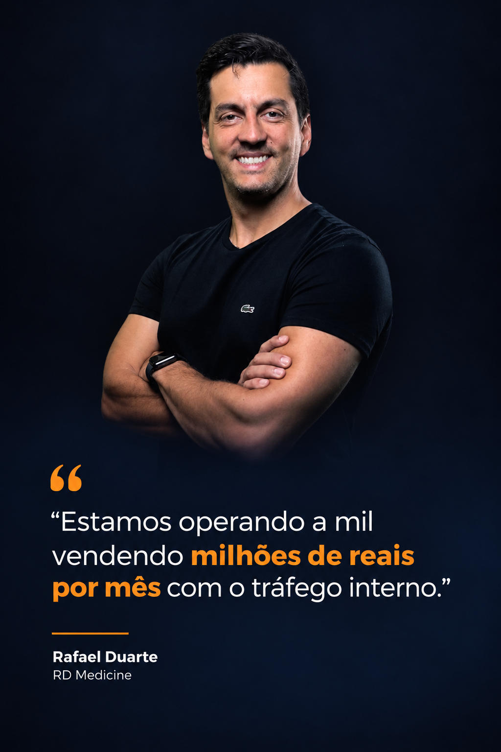 Rafael Duarte — RD Medicine. Estamos operando a mil vendendo milhões de reais por mês com o tráfego interno.